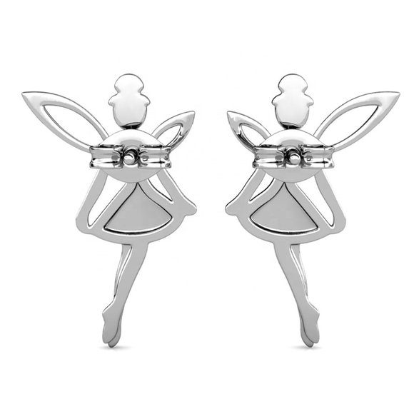 Tinker Bell Fairy Stud Earrings Australian Crystals - Picture 5 of 6